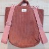 Sac à dos en velours côtelé rose / coton imprimé fleuri – Image 2