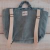 Cartable en velours côtelé bleu / coton imprimé zèbres – Image 2