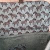 Cartable en velours côtelé bleu / coton imprimé zèbres – Image 3