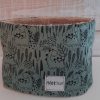 Snood en coton imprimé kaki/dinosaures / Sherpa beige
