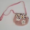 Sac bandoulière Sherpa Mouton Jexy / coton imprimé Feline Violet