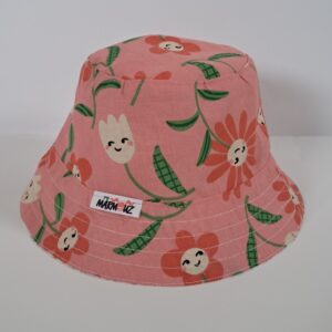 Bob coton imprimé Lisa Lait Fraise / coton imprimé Suzette vert