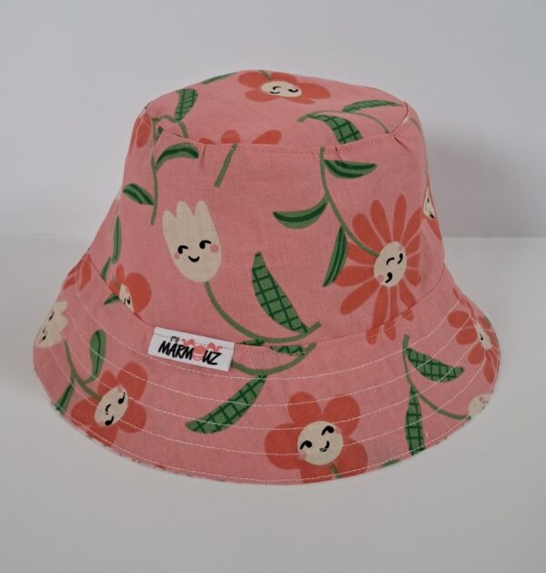 Bob coton imprimé Lisa Lait Fraise / coton imprimé Suzette vert