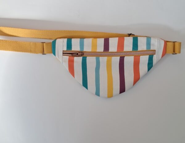 Sac banane enfant toile de coton traits pinceaux multicolores  / coton imprimé pic et poc multicolore