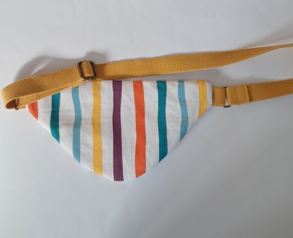 Sac banane enfant toile de coton traits pinceaux multicolores  / coton imprimé pic et poc multicolore – Image 3