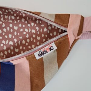 Sac banane enfant toile de coton Demi Natté Grazie / coton imprimé Takang