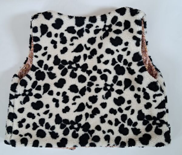 Gilet de berger sherpa mouton Karakula / coton imprimé Jhansi – Image 3