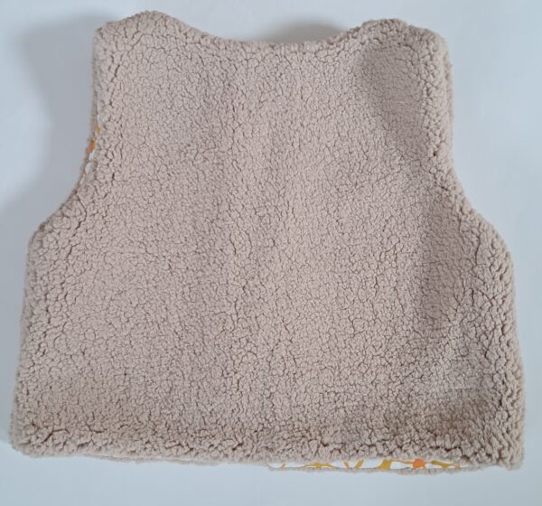 Gilet de berger sherpa Ourson / coton imprimé April Curry – Image 3