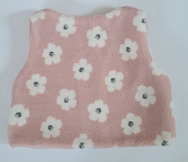 Gilet de Berger sherpa mouton Jexy / coton imprimé Lisa Lait Fraise – Image 3