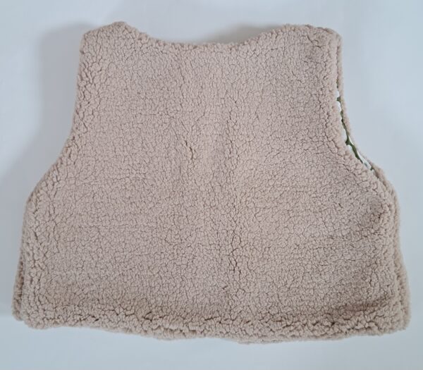 Gilet de berger sherpa Ourson / coton imprimé April Kaki – Image 3