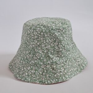 Bob coton imprimé Lisa Lait Fraise / coton imprimé Suzette vert