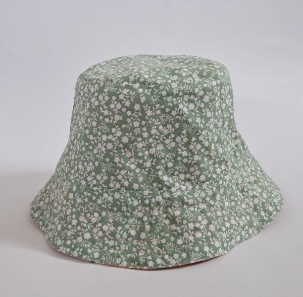 Bob coton imprimé Lisa Lait Fraise / coton imprimé Suzette vert – Image 2