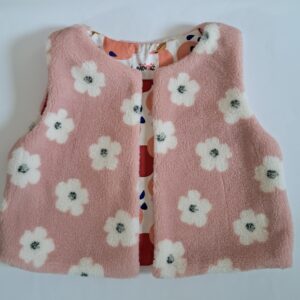 Gilet de berger sherpa mouton Jexy / coton imprimé Satsuma