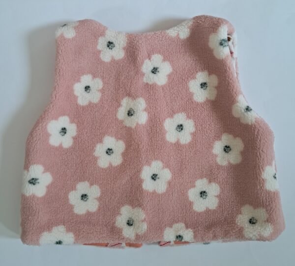 Gilet de berger sherpa mouton Jexy / coton imprimé Satsuma – Image 3