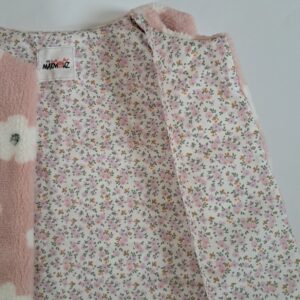 Gilet de berger sherpa mouton  Jexy / coton imprimé Capri Ecru-Mauve