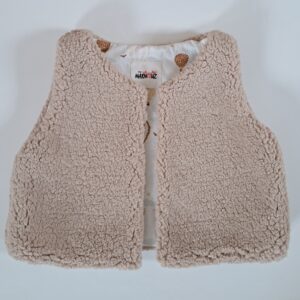 Gilet de berger sherpa Ourson / coton imprimé Montgolfières